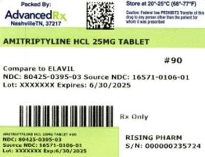 Amitriptyline 25mg #90 - Amitriptyline HCL 25mg 80425 0395 03